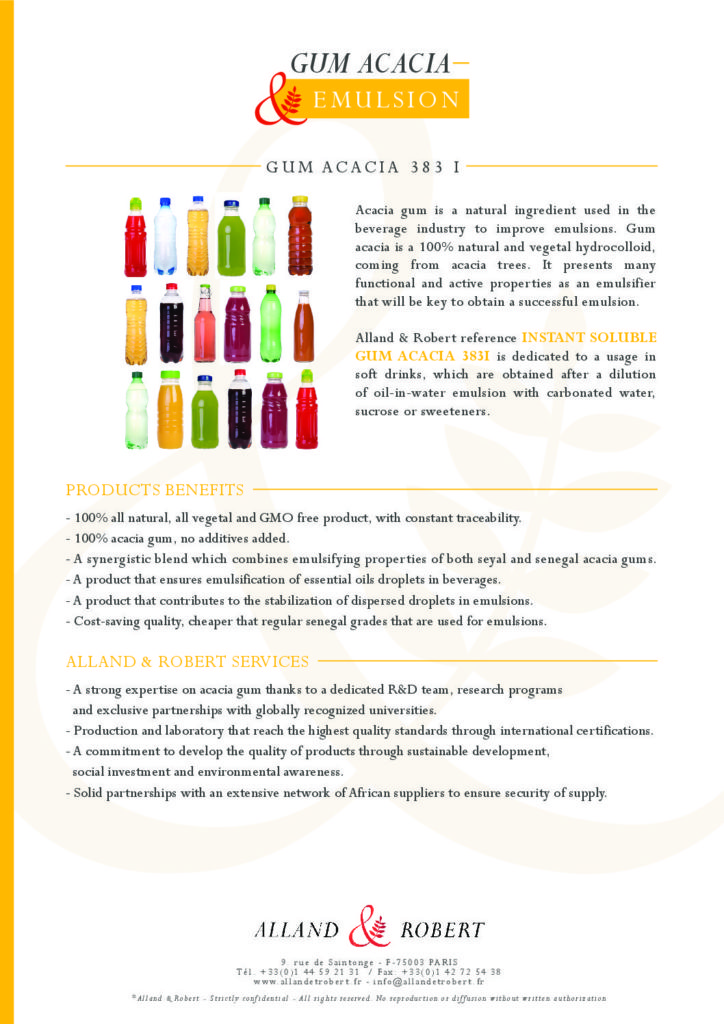 RECIPE_Gum ACACIA_EMULSION_383I Alland & Robert